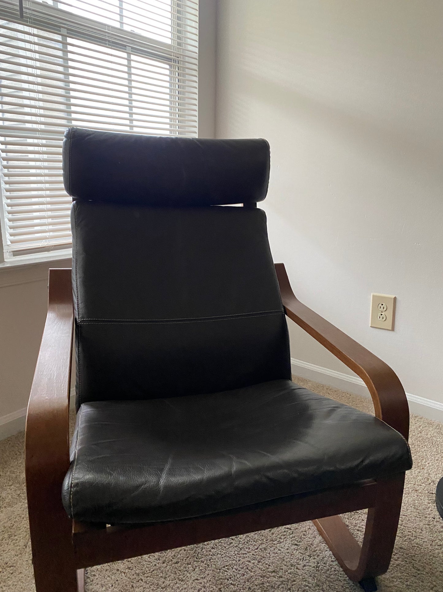 Leatherback Wooden Chair
