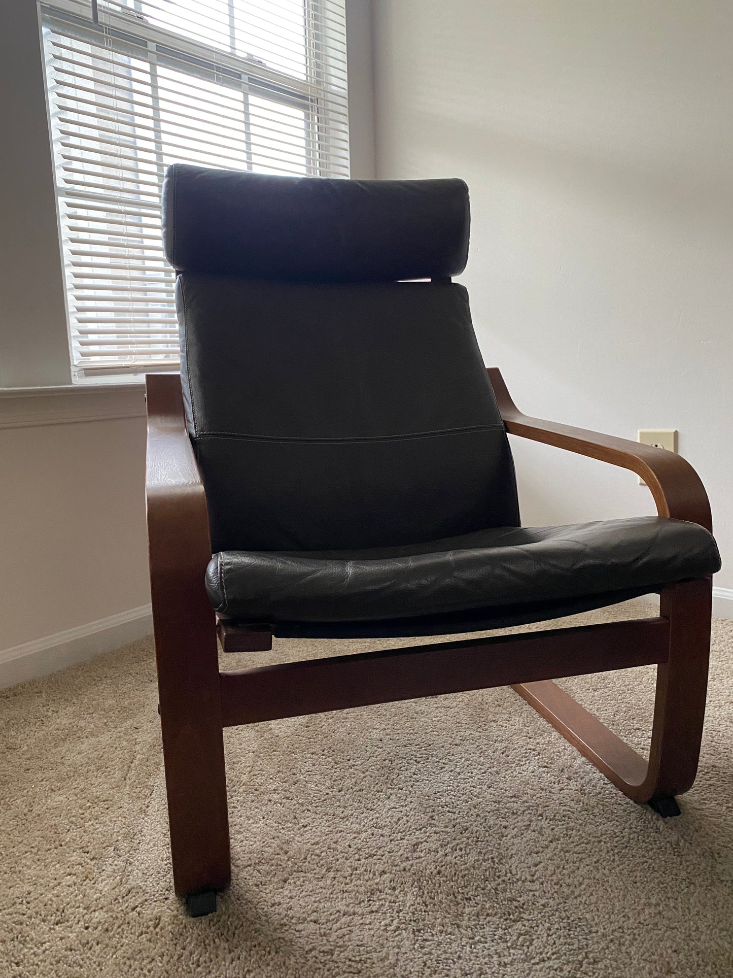 Leatherback Wooden Chair